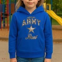 Army Brat Gift And (Camo) Kids Hoodie thumb 3
