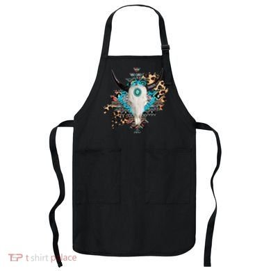 Aztec Bull Horns Pattern Design Apron