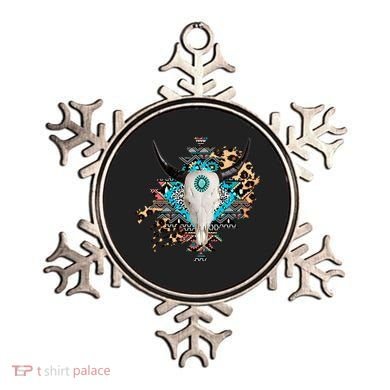 Aztec Bull Horns Pattern Design Ornament