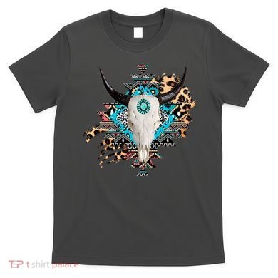 Aztec Bull Horns Pattern Design T-Shirt