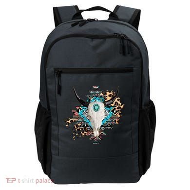 Aztec Bull Horns Pattern Design Backpack