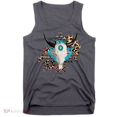 Aztec Bull Horns Pattern Design Tank Top