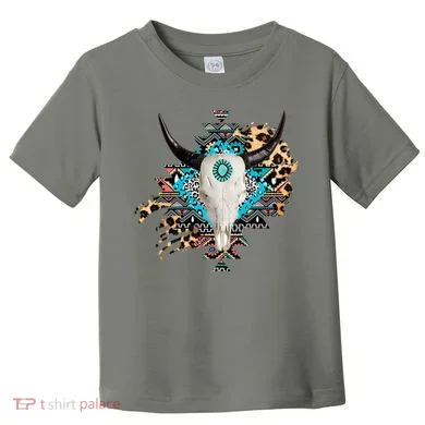 Aztec Bull Horns Pattern Design Toddler T-Shirt