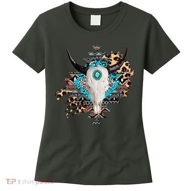 Aztec Bull Horns Pattern Design Women's T-Shirt
