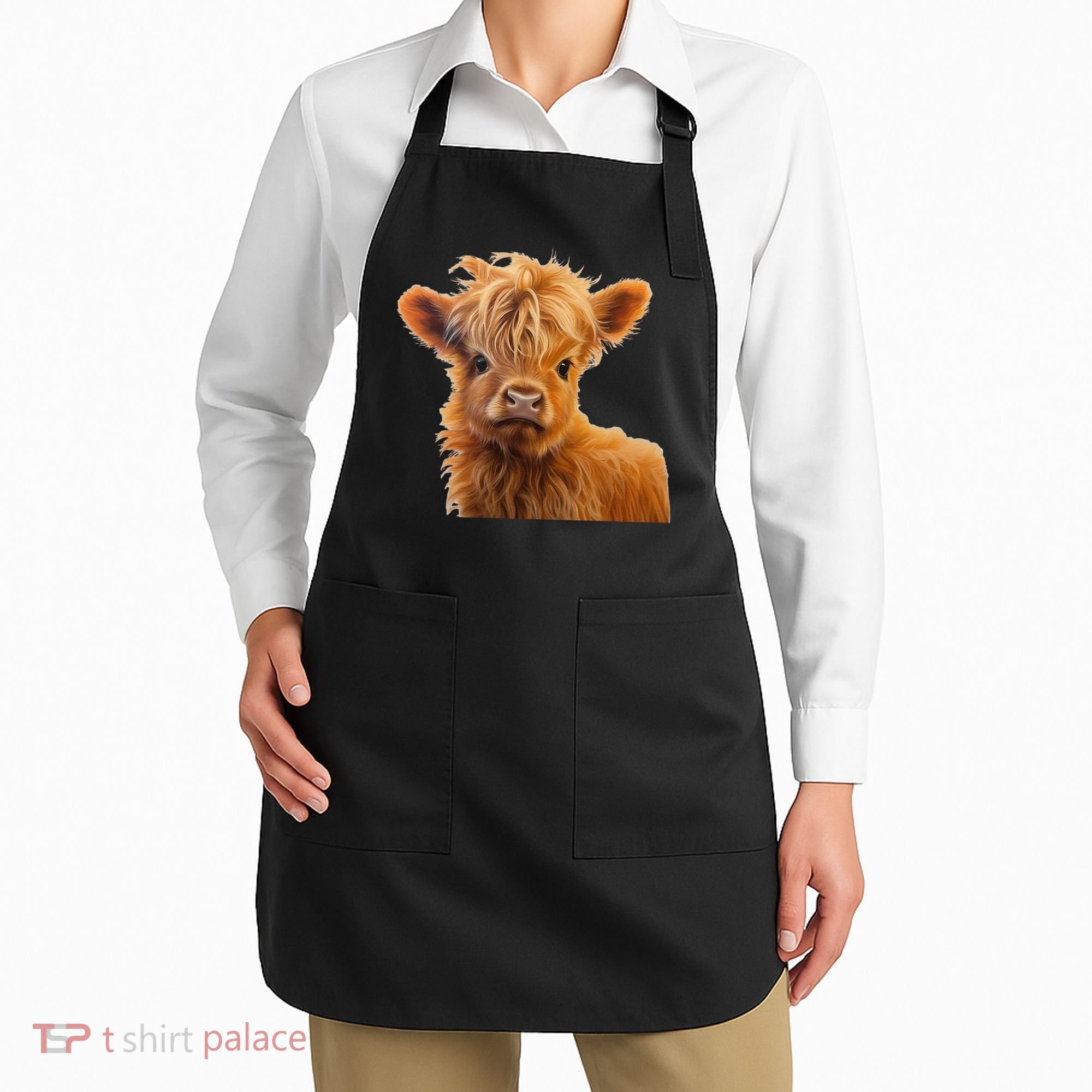 Adorable Baby Highland Cow Calf Apron