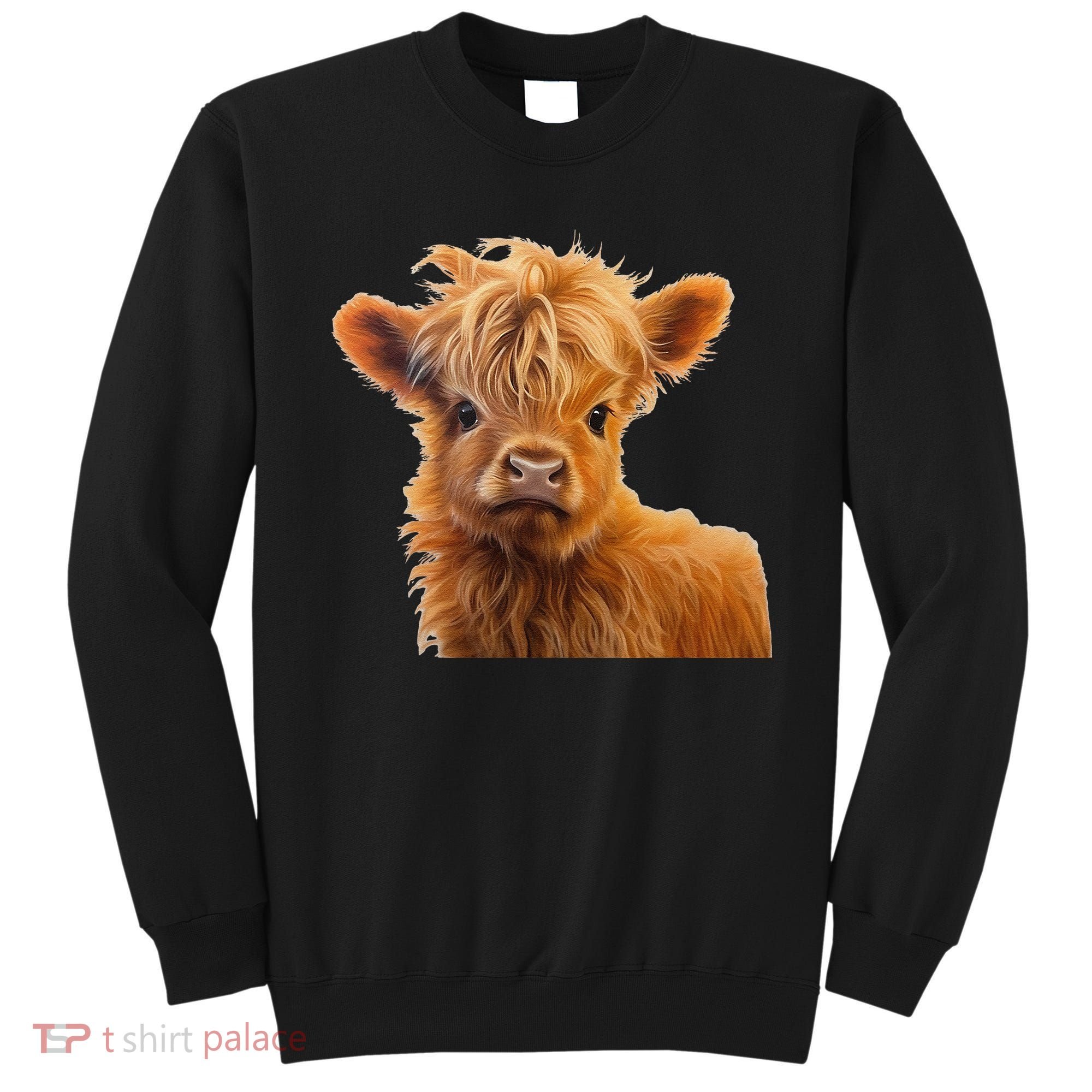 Adorable Baby Highland Cow Calf Sweatshirt