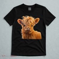 Adorable Baby Highland Cow Calf T-Shirt thumb 5