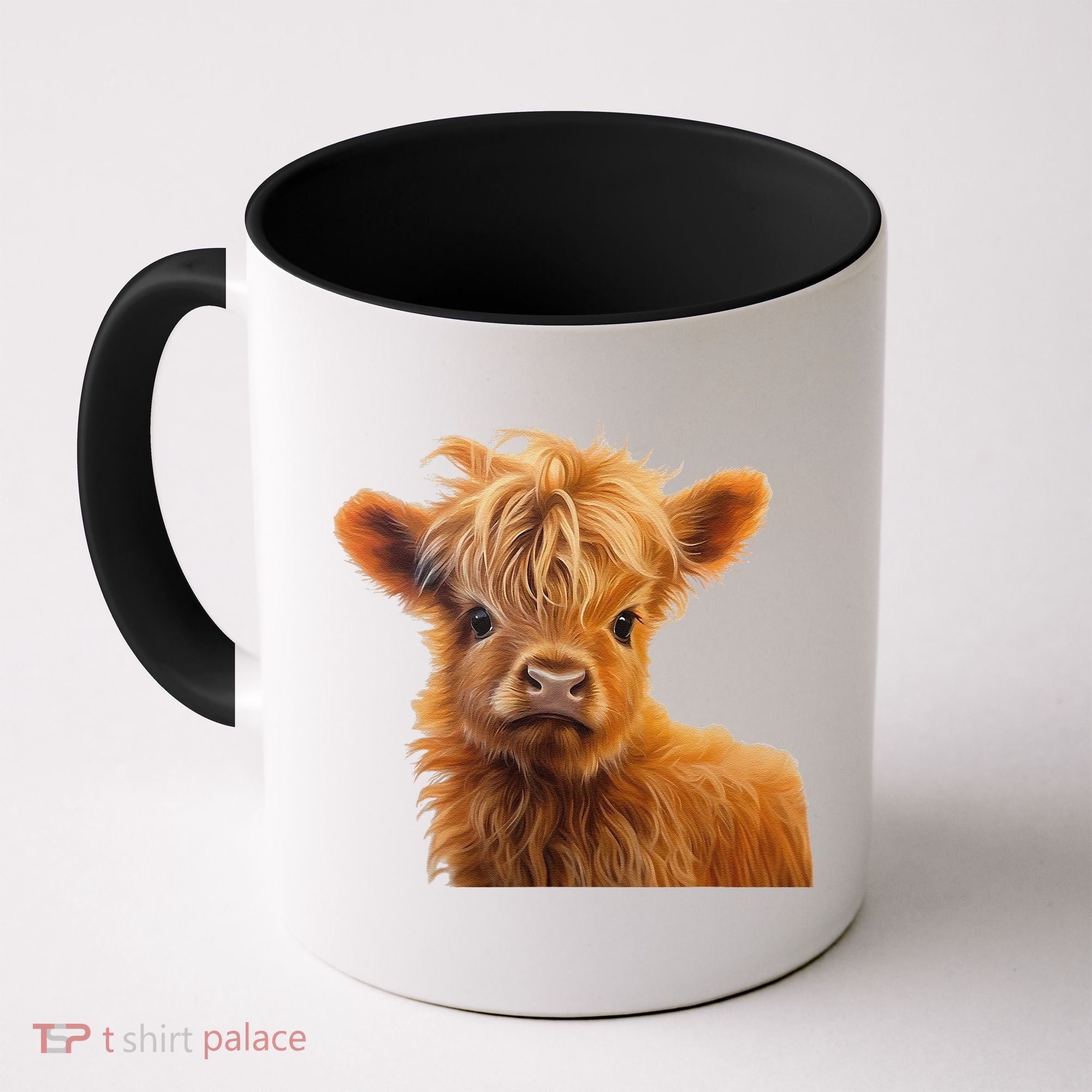 Adorable Baby Highland Cow Calf Coffee Mug