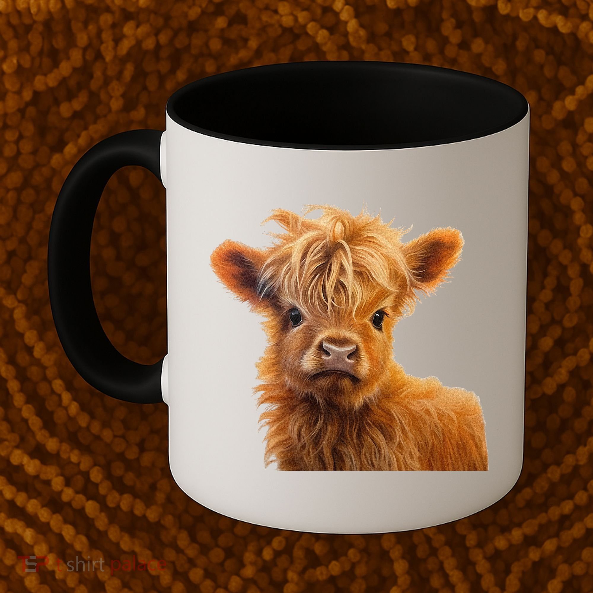 Adorable Baby Highland Cow Calf Coffee Mug