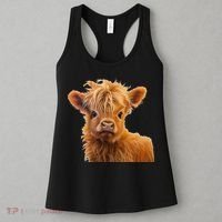 Adorable Baby Highland Cow Calf Women's Tank Top thumb 3