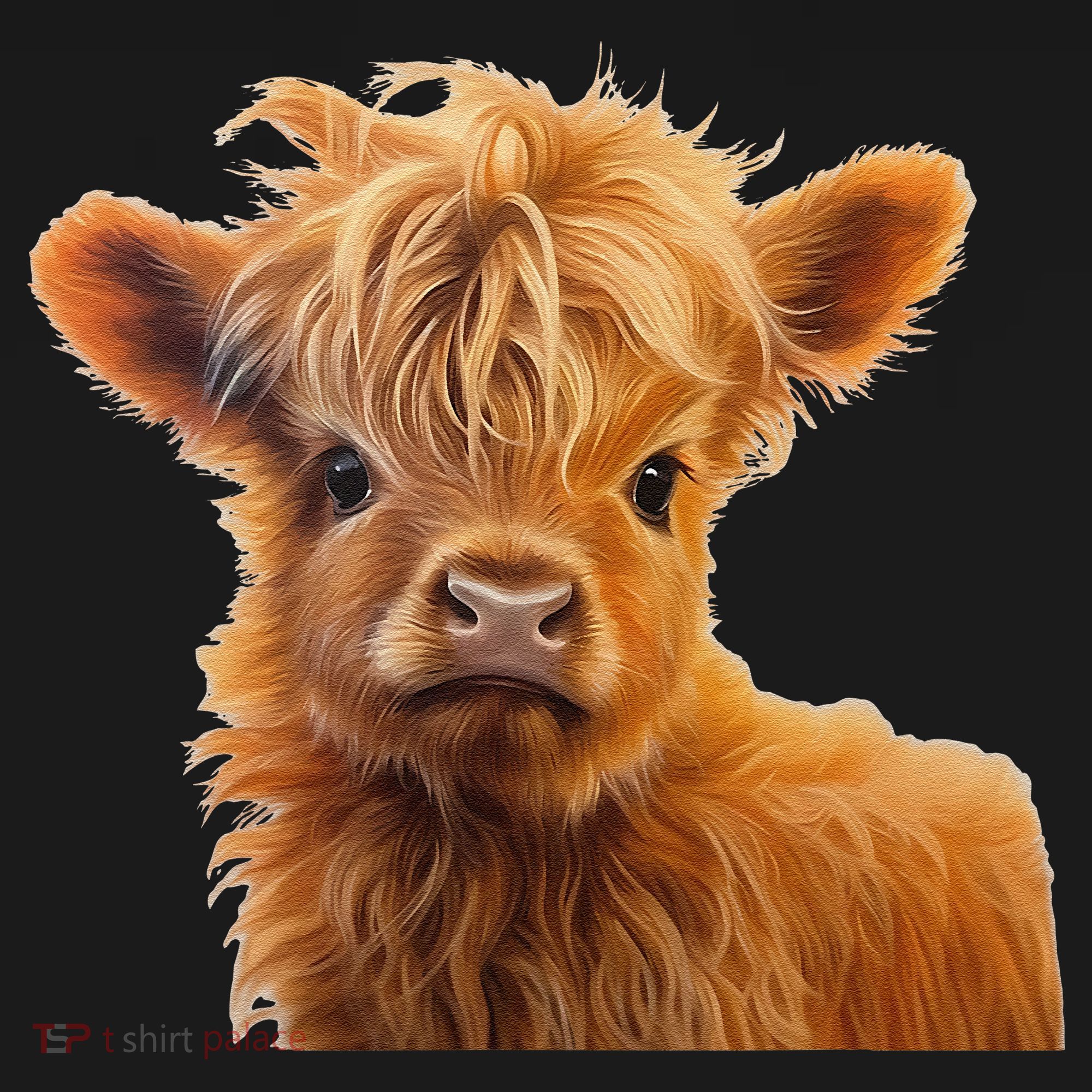 Adorable Baby Highland Cow Calf Women's Long Sleeve Shirt