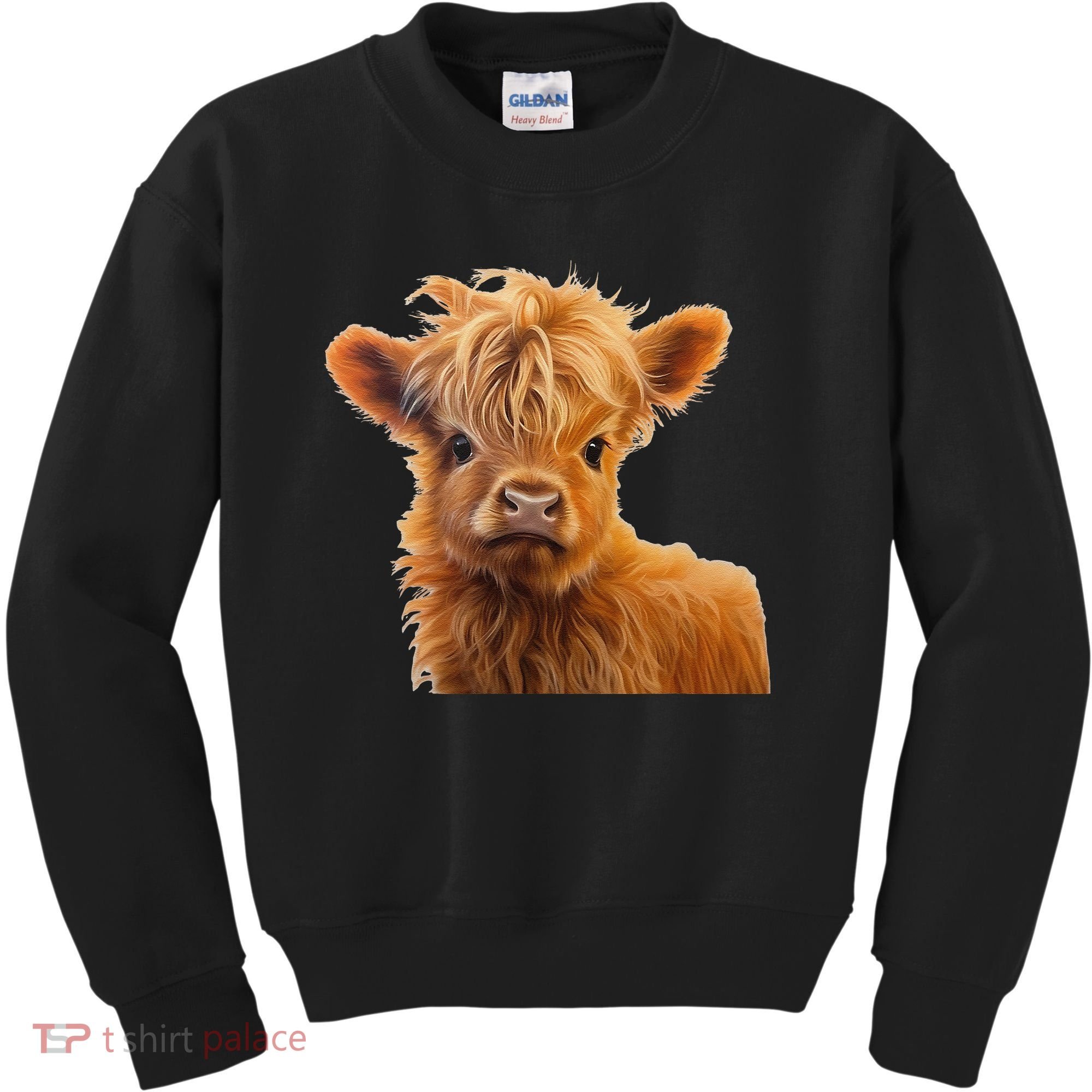 Adorable Baby Highland Cow Calf Kids Sweatshirt