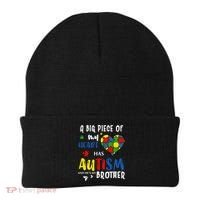 Autism Brother Heart Puzzle Autism Awareness Beanie thumb 0