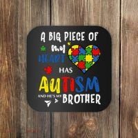 Autism Brother Heart Puzzle Autism Awareness Coaster thumb 0