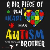 Autism Brother Heart Puzzle Autism Awareness Women's Hoodie thumb 2