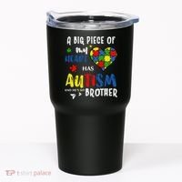 Autism Brother Heart Puzzle Autism Awareness Tumbler thumb 0