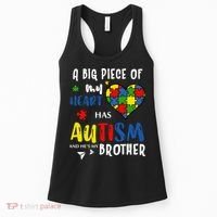Autism Brother Heart Puzzle Autism Awareness Women's Tank Top thumb 0