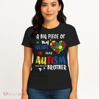 Autism Brother Heart Puzzle Autism Awareness Women's T-Shirt thumb 4