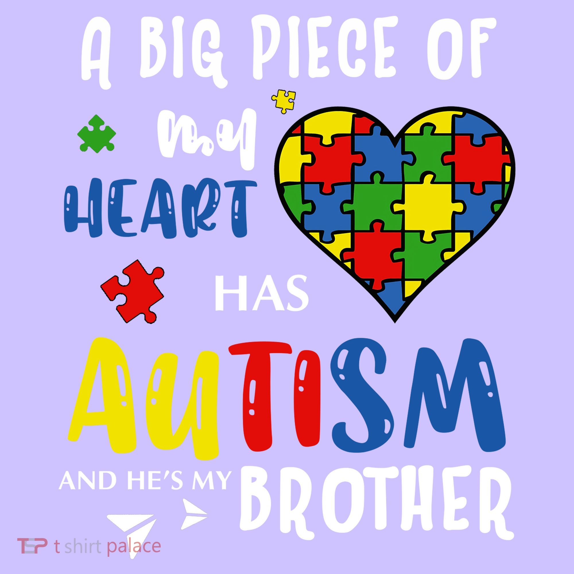 Autism Brother Heart Puzzle Autism Awareness Mousepad