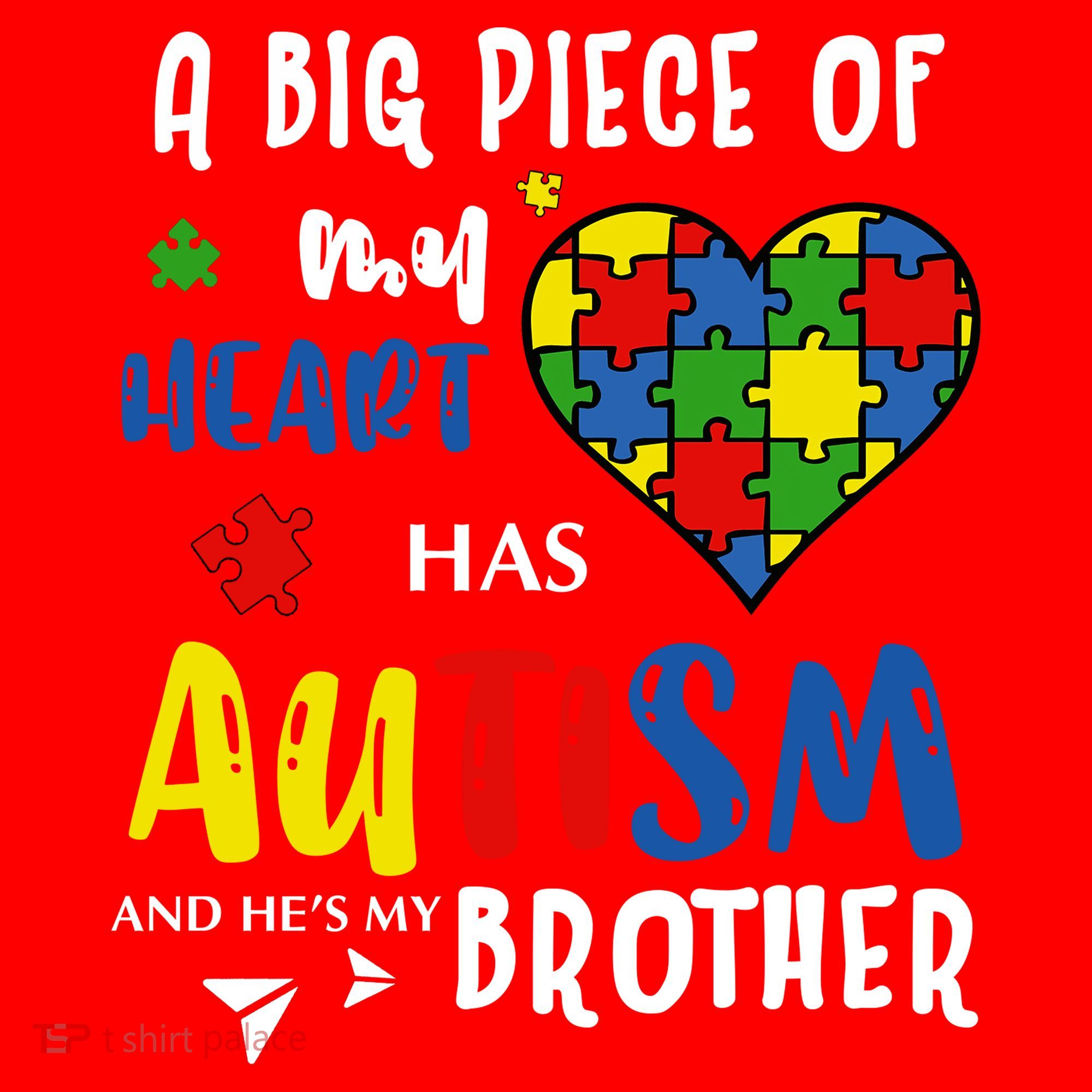 Autism Brother Heart Puzzle Autism Awareness Santa Hat