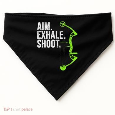 Archery Bow Hunting Aim Exhale Shoot USA-Made Doggie Bandana
