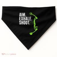 Archery Bow Hunting Aim Exhale Shoot USA-Made Doggie Bandana thumb 0