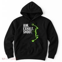 Archery Bow Hunting Aim Exhale Shoot Hoodie thumb 0