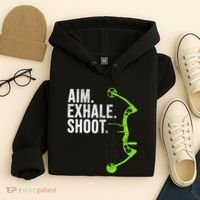 Archery Bow Hunting Aim Exhale Shoot Hoodie thumb 4