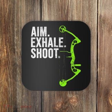 Archery Bow Hunting Aim Exhale Shoot Coaster