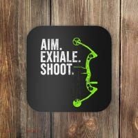 Archery Bow Hunting Aim Exhale Shoot Coaster thumb 0