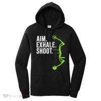 Archery Bow Hunting Aim Exhale Shoot Women's Hoodie thumb 0