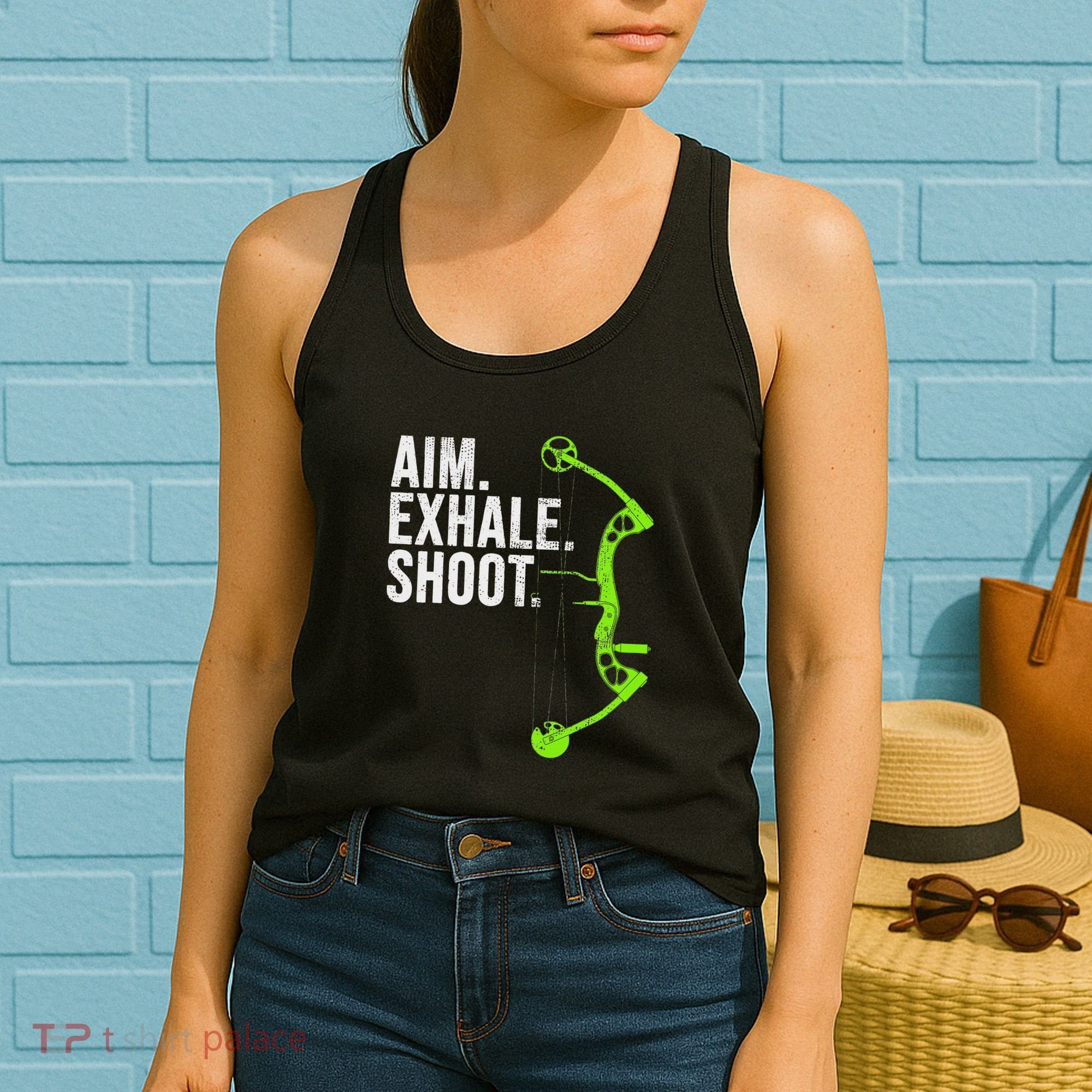 Archery Bow Hunting Aim Exhale Shoot Women's Tank Top