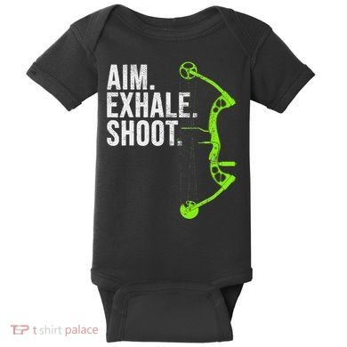 Archery Bow Hunting Aim Exhale Shoot Baby Bodysuit