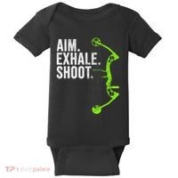 Archery Bow Hunting Aim Exhale Shoot Baby Bodysuit thumb 0