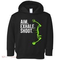 Archery Bow Hunting Aim Exhale Shoot Toddler Hoodie thumb 0