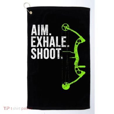 Archery Bow Hunting Aim Exhale Shoot Golf Towel
