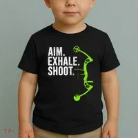 Archery Bow Hunting Aim Exhale Shoot Toddler T-Shirt thumb 2