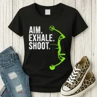 Archery Bow Hunting Aim Exhale Shoot Women's T-Shirt thumb 3