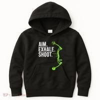 Archery Bow Hunting Aim Exhale Shoot Kids Hoodie thumb 0