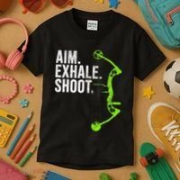 Archery Bow Hunting Aim Exhale Shoot Kids T-Shirt thumb 3