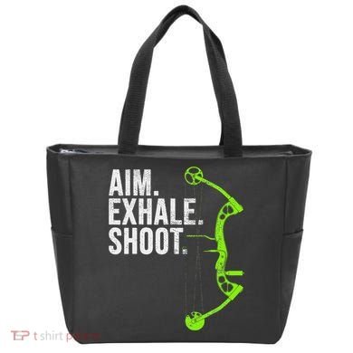 Archery Bow Hunting Aim Exhale Shoot Tote Bag