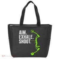 Archery Bow Hunting Aim Exhale Shoot Tote Bag thumb 0