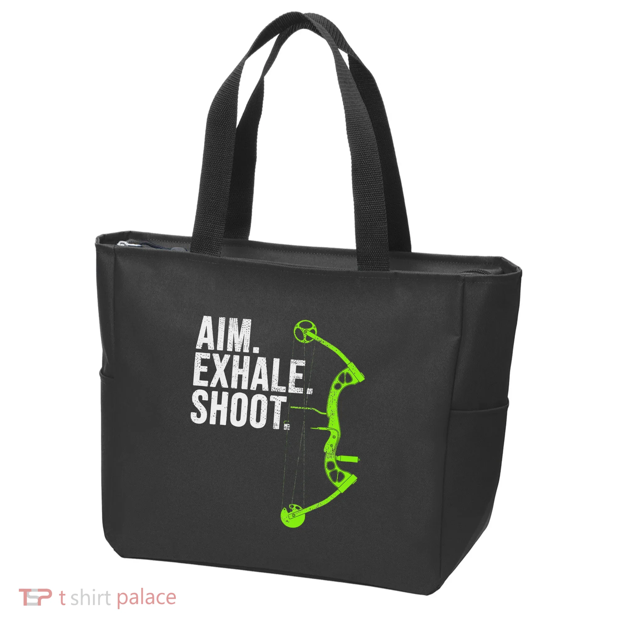 Archery Bow Hunting Aim Exhale Shoot Tote Bag