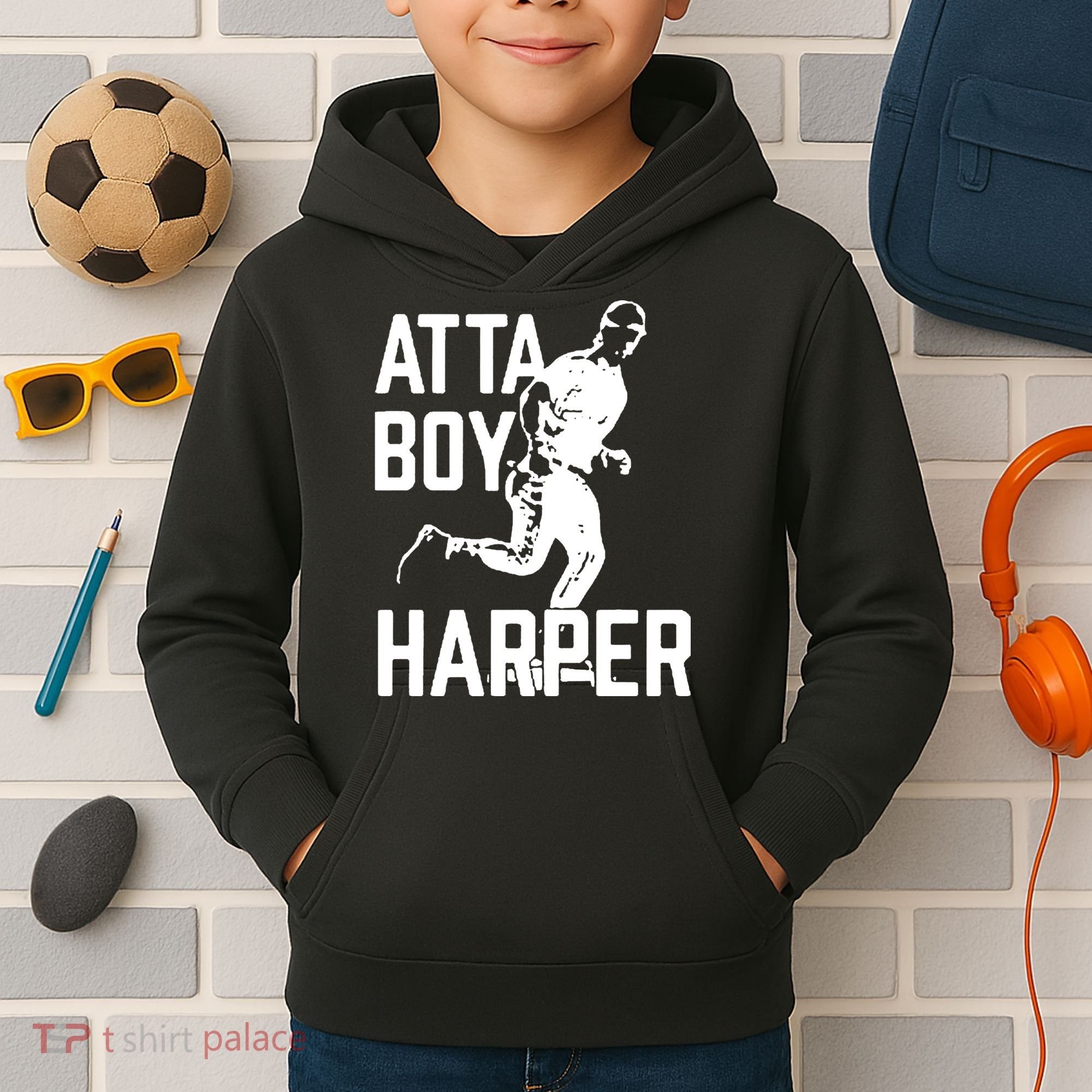 Atta Boy Harper Trending Atta Boy Harper Kids Hoodie