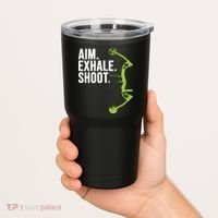 Archery Bow Hunting Shirts Aim Exhale Shoot Tumbler thumb 2