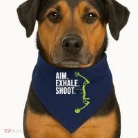 Archery Bow Hunting Shirts Aim Exhale Shoot USA-Made Doggie Bandana thumb 1