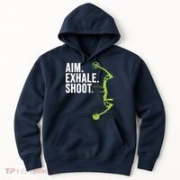 Archery Bow Hunting Shirts Aim Exhale Shoot Hoodie thumb 0