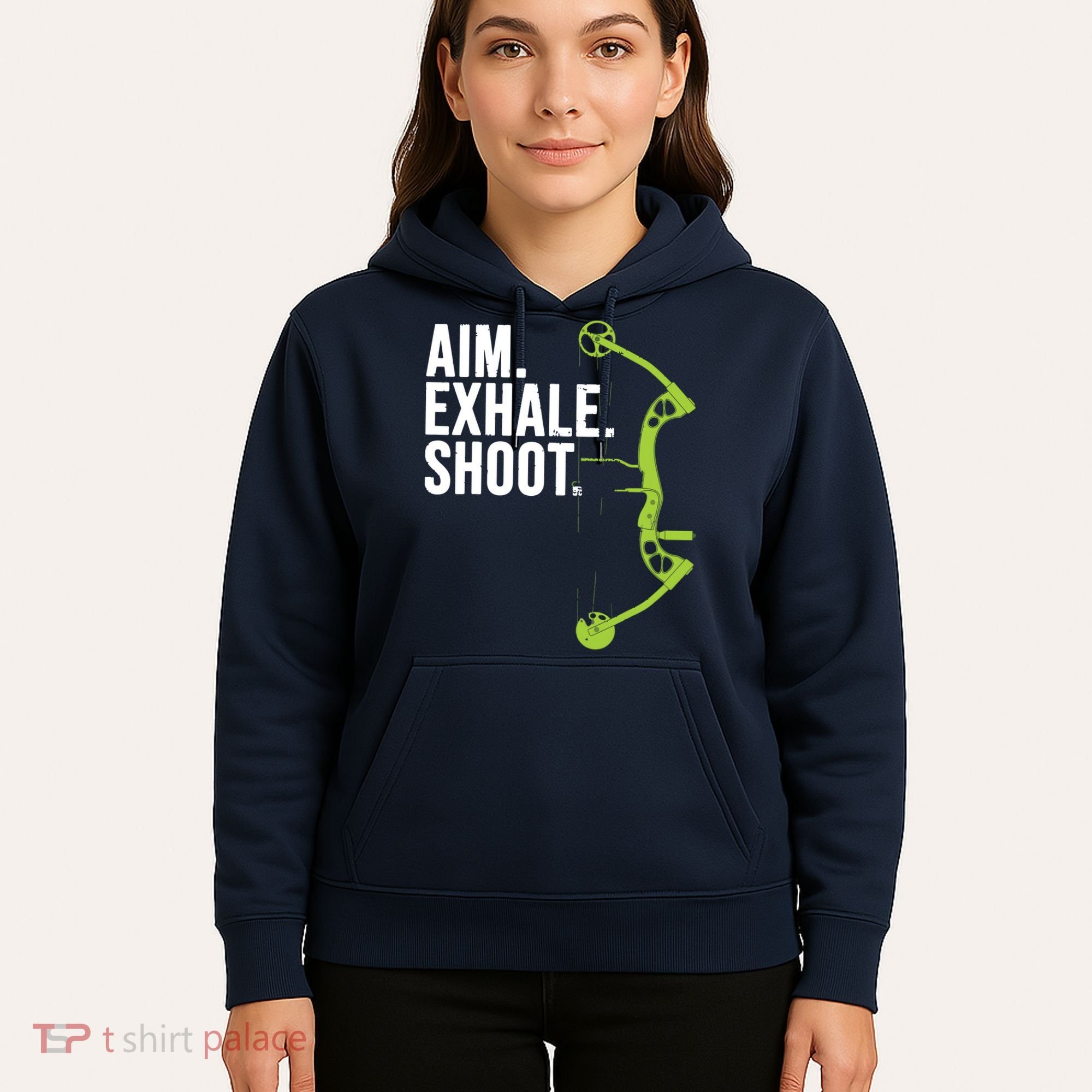 Archery Bow Hunting Shirts Aim Exhale Shoot Hoodie