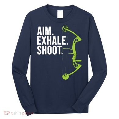 Archery Bow Hunting Shirts Aim Exhale Shoot Long Sleeve Shirt