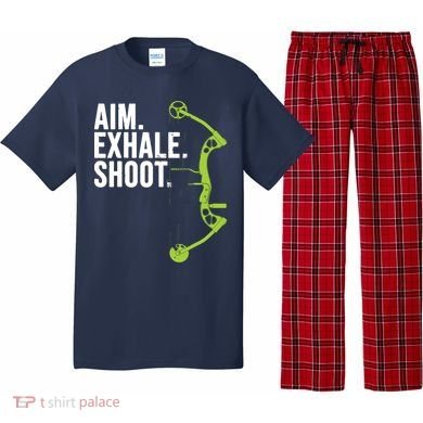 Archery Bow Hunting Shirts Aim Exhale Shoot Pajama Set